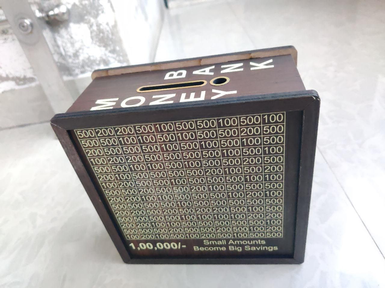 Wooden Money/Piggy Bank Savings Challenge