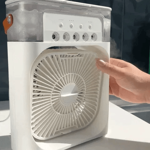 Portable Rechargeable Cooling Fan – Ultra-Quiet & Powerful Air Circulation