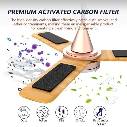 Ceiling Fan Air Purifier Pads (3 Pcs Activated Coconut Shell Carbon)
