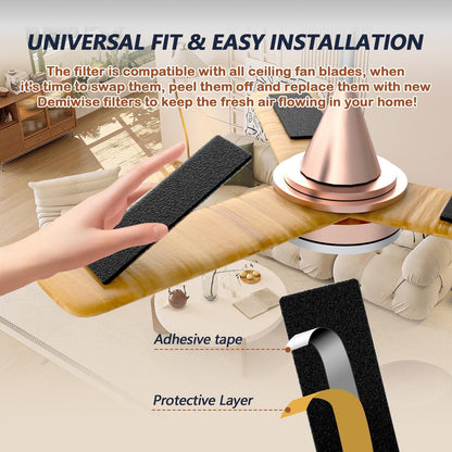 Ceiling Fan Air Purifier Pads (3 Pcs Activated Coconut Shell Carbon)