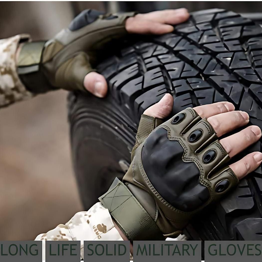 Road Warrior Gloves Non-Slip Rubber Knuckle Gloves
